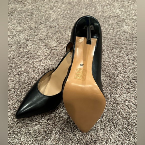 NWT Fabio Fabrizi, black, Italian leather stiletto, size 8/ 38 - Picture 3 of 6